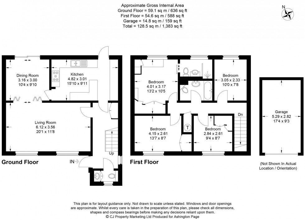 Floorplan for Stable Lane, Seer Green, HP9