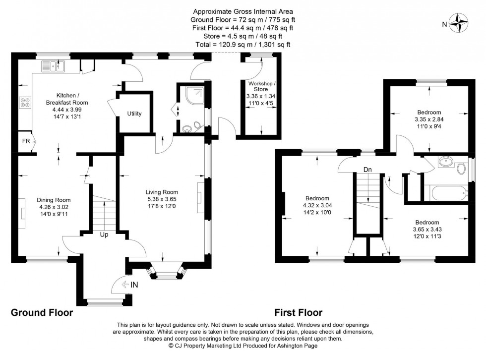 Floorplan for Garvin Avenue, Beaconsfield, HP9