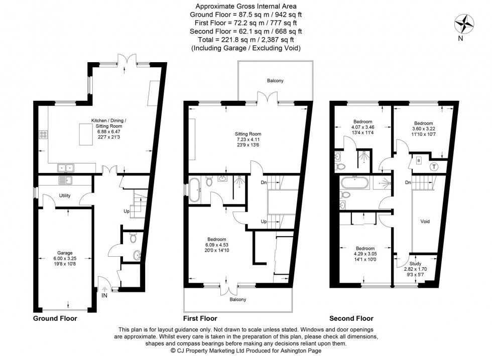 Floorplan for Queen Elizabeth Crescent, Beaconsfield, HP9