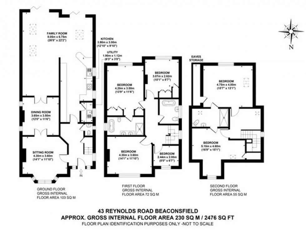 Floorplan for Reynolds Road, Beaconsfield, HP9
