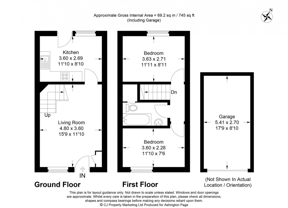 Floorplan for Orchard Drive, Wooburn Green, HP10