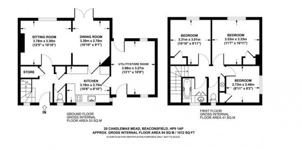 Floorplan for Candlemas Mead, Beaconsfield, HP9
