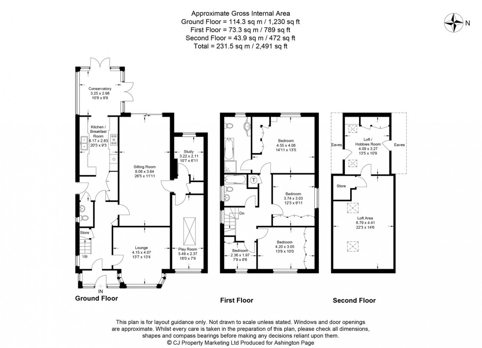 Floorplan for Meadow Lane, Beaconsfield, HP9