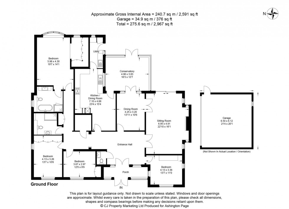 Floorplan for Latimer Way, Knotty Green, HP9
