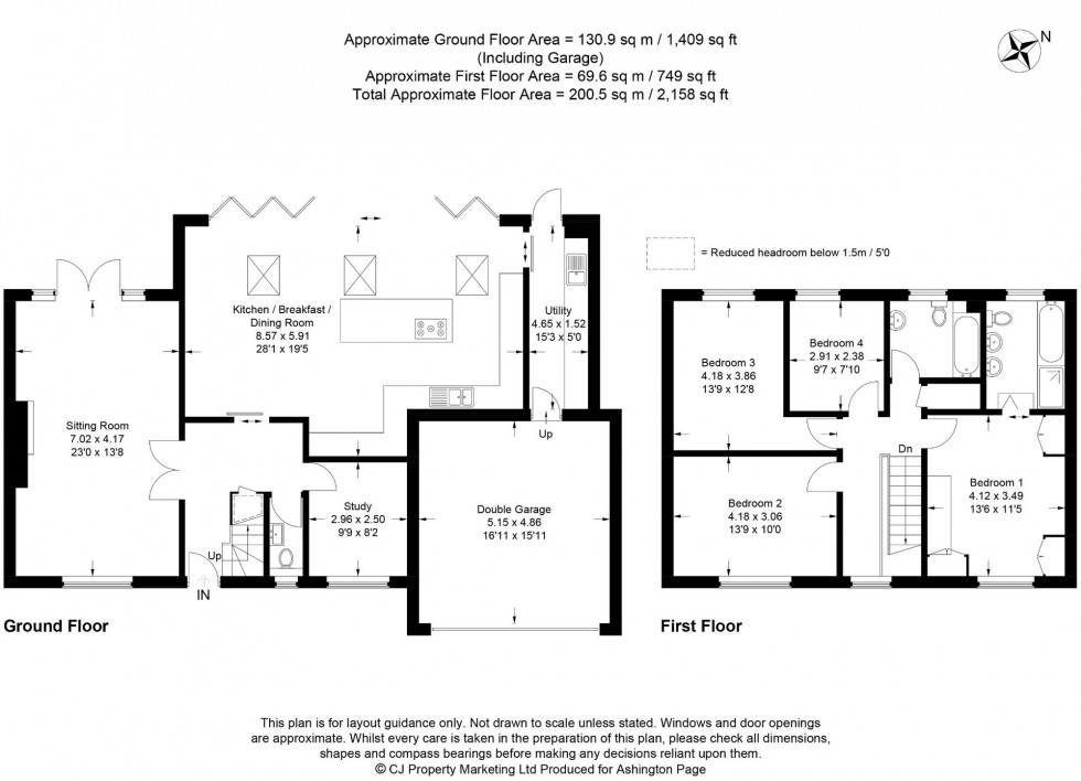 Floorplan for Katherine Close, Penn, HP10