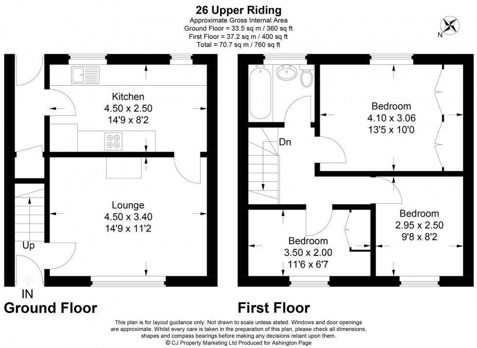 Floorplan for Upper Riding, Beaconsfield, HP9