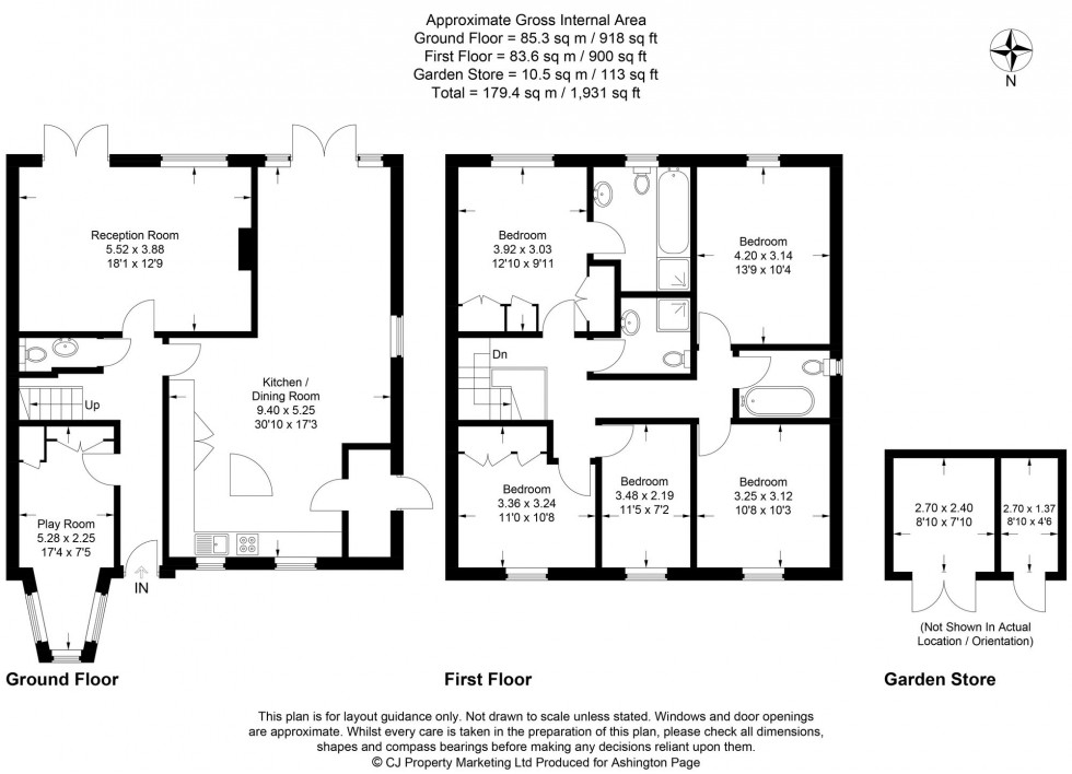Floorplan for White Hart Close, Chalfont St. Giles, HP8