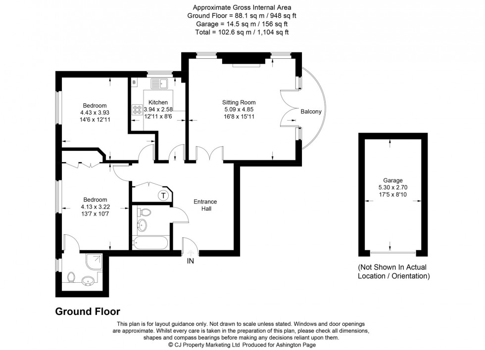 Floorplan for Grove Road, Boyne House, HP9