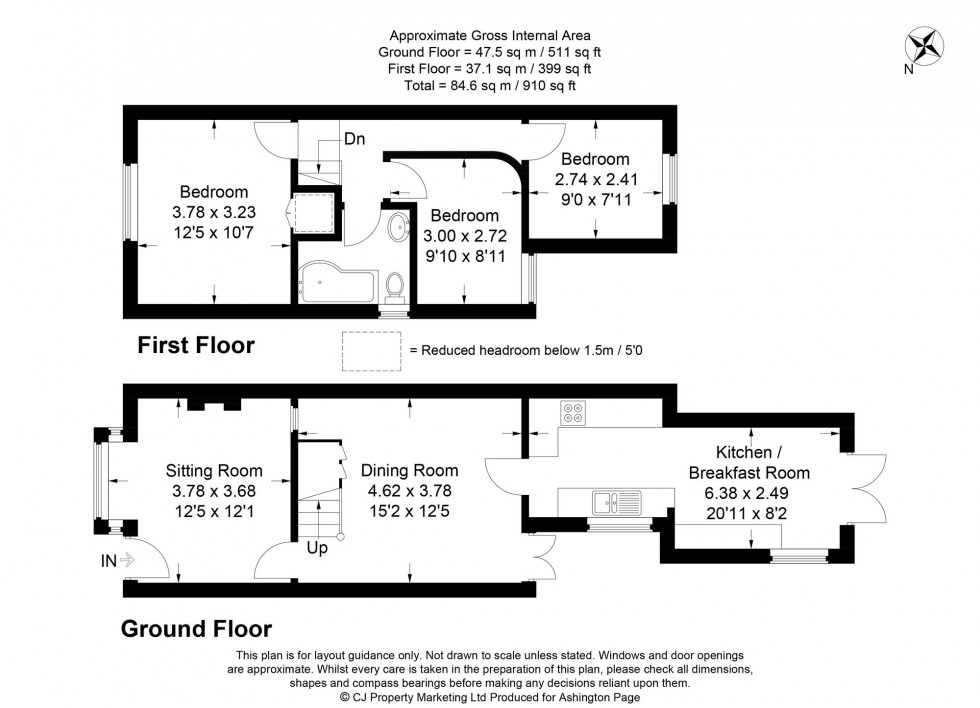 Floorplan for Orchard Road, Seer Green, HP9